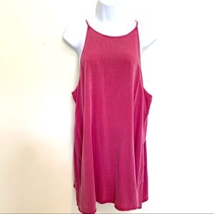 NWT Sleeveless Pink Swing Halter Top L